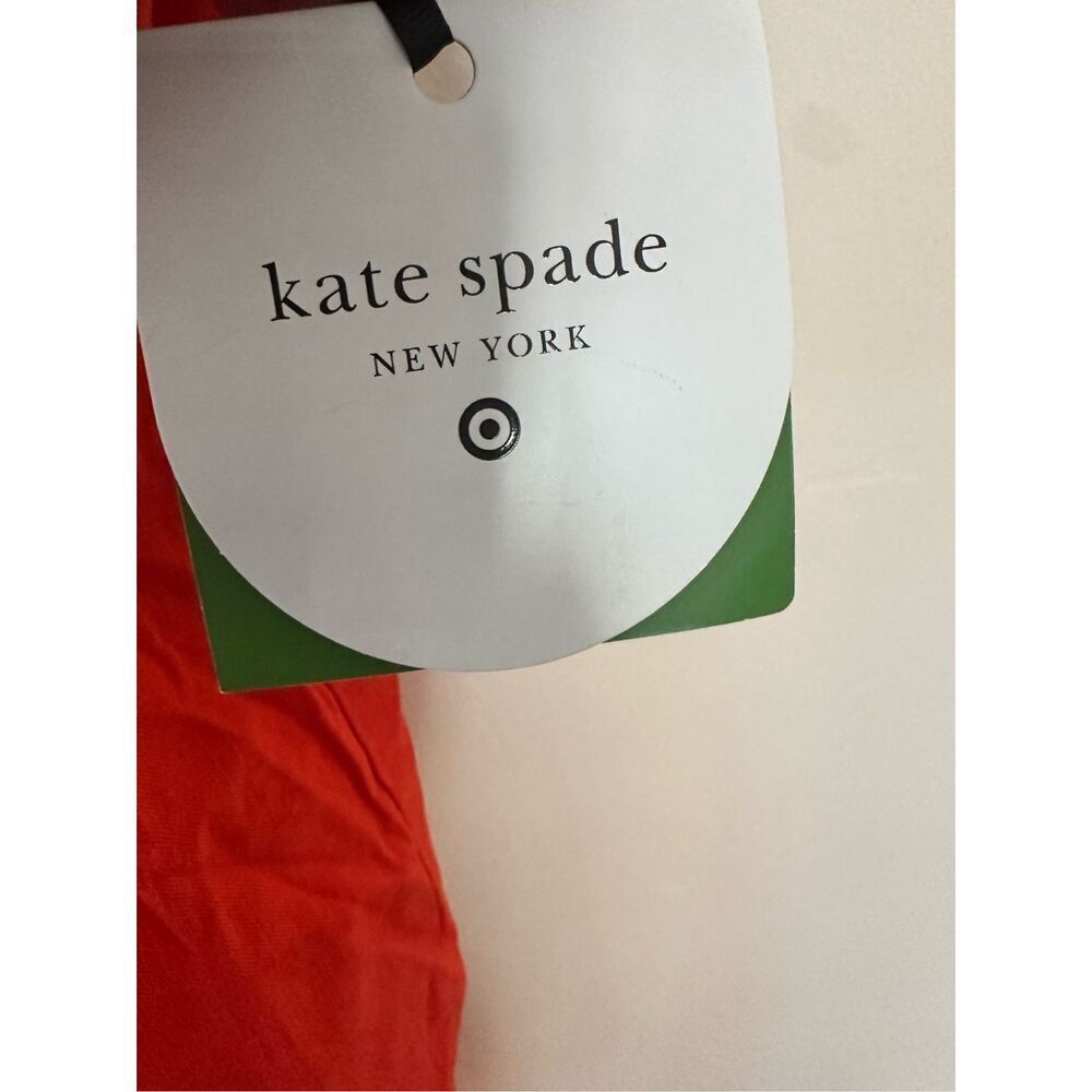 Kate Spade Red Orange Scalloped Hem Front Scoop Dress Size Large New - Picture 5 of 7
